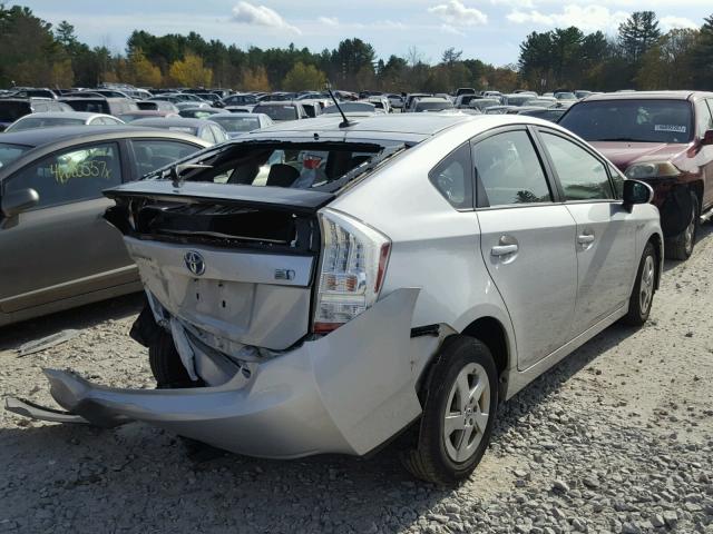 JTDKN3DU8B0298728 - 2011 TOYOTA PRIUS GRAY photo 4