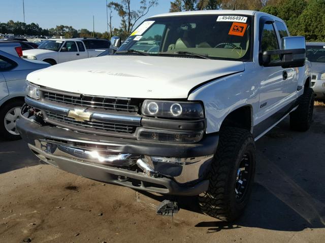 2GCEK19T011235474 - 2001 CHEVROLET SILVERADO WHITE photo 2