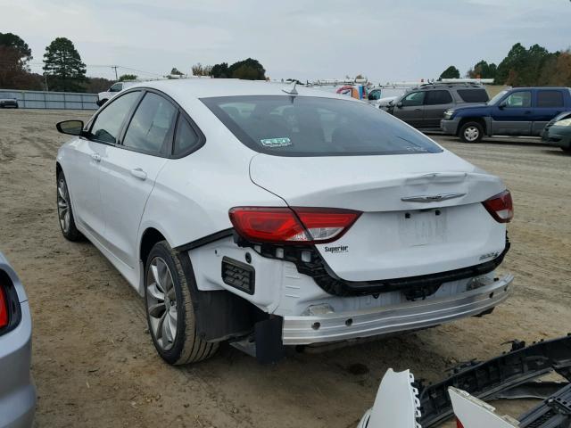 1C3CCCBBXFN752048 - 2015 CHRYSLER 200 S WHITE photo 3