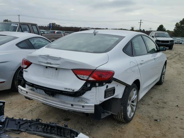 1C3CCCBBXFN752048 - 2015 CHRYSLER 200 S WHITE photo 4