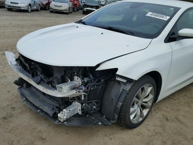 1C3CCCBBXFN752048 - 2015 CHRYSLER 200 S WHITE photo 9