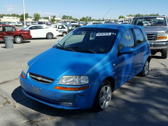 KL1TD66657B770104 - 2007 CHEVROLET AVEO BASE Niebieski zdjęcie 2