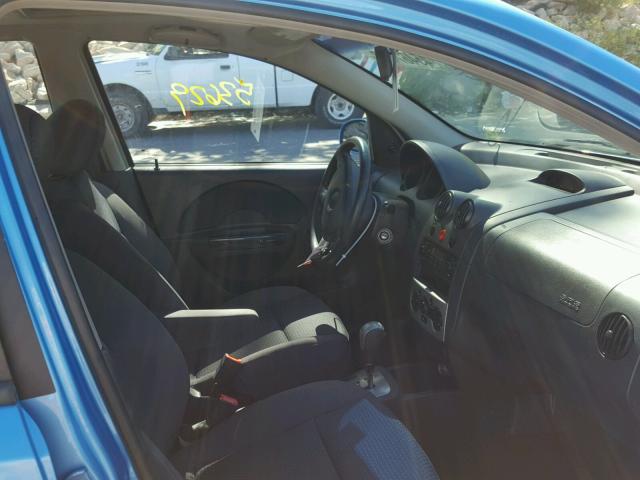 KL1TD66657B770104 - 2007 CHEVROLET AVEO BASE Niebieski zdjęcie 5