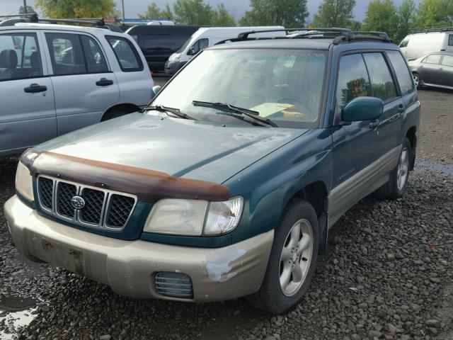 JF1SF65501H721832 - 2001 SUBARU FORESTER S GREEN photo 2