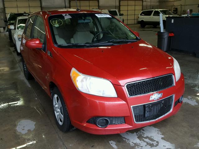 KL1TD66E79B344716 - 2009 CHEVROLET AVEO LS RED photo 1