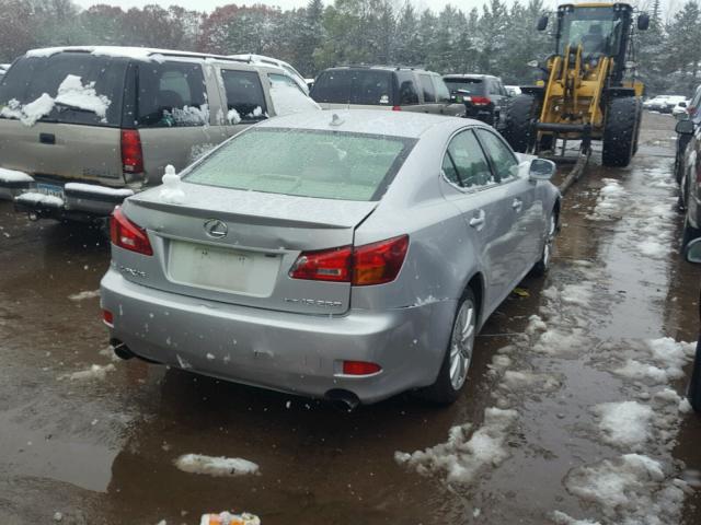 JTHCK262772016544 - 2007 LEXUS IS SILVER photo 4