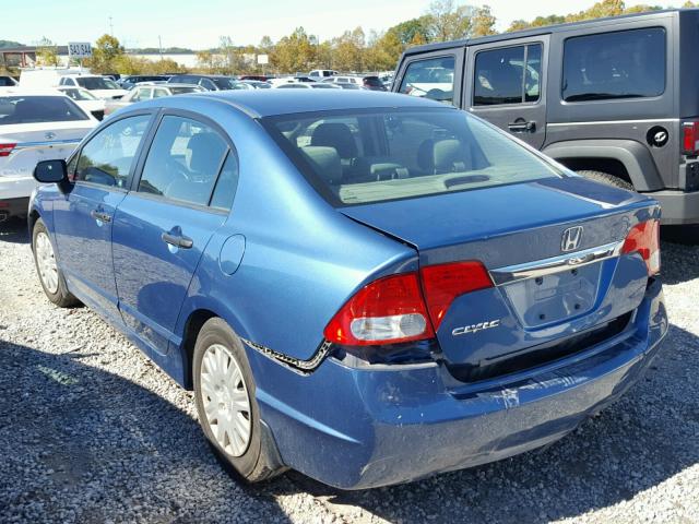 19XFA1F31AE018448 - 2010 HONDA CIVIC VP BLUE photo 3