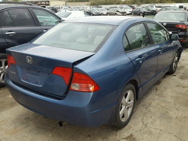 1HGFA16866L154019 - 2006 HONDA CIVIC EX BLUE photo 4