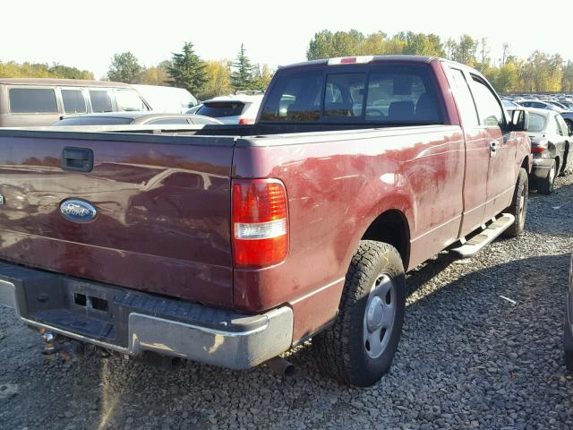 1FTVX12596NA48026 - 2006 FORD F150 BURGUNDY photo 4