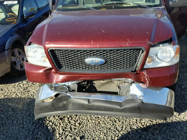 1FTVX12596NA48026 - 2006 FORD F150 BURGUNDY photo 7