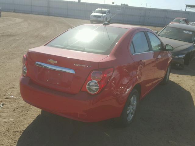 1G1JC5SG7G4113734 - 2016 CHEVROLET SONIC LT RED photo 4