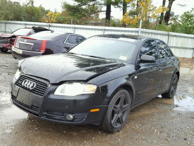 WAUDF78E07A203836 - 2007 AUDI A4 BLACK photo 2