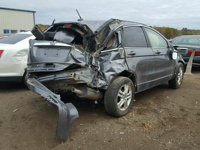 JHLRE4H76BC008707 - 2011 HONDA CR-V EXL GRAY photo 4