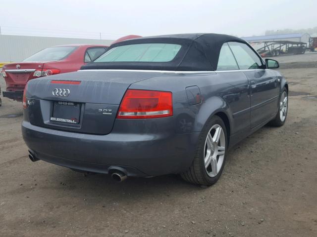 WAUDF48H07K026403 - 2007 AUDI A4 2.0T CA BLUE photo 4