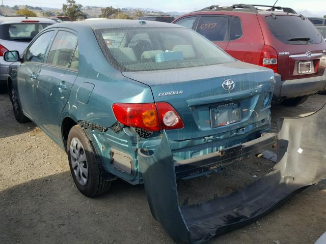 JTDBL40EX99059214 - 2009 TOYOTA COROLLA BA GREEN photo 3