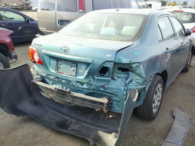 JTDBL40EX99059214 - 2009 TOYOTA COROLLA BA GREEN photo 4