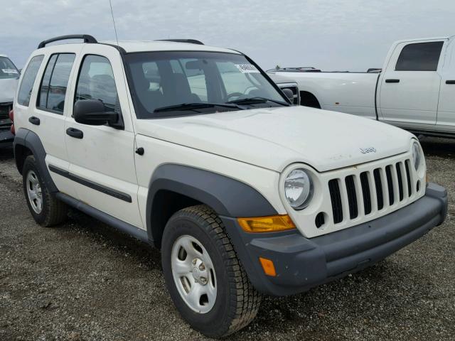 1J4GL48K76W199633 - 2006 JEEP LIBERTY SP WHITE photo 1