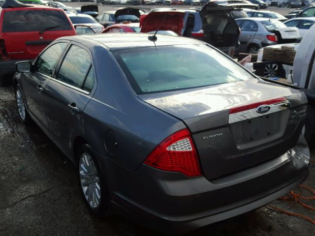 3FADP0L31AR170698 - 2010 FORD FUSION HYB GRAY photo 3