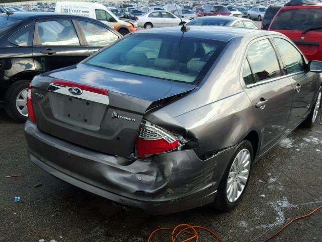 3FADP0L31AR170698 - 2010 FORD FUSION HYB GRAY photo 4