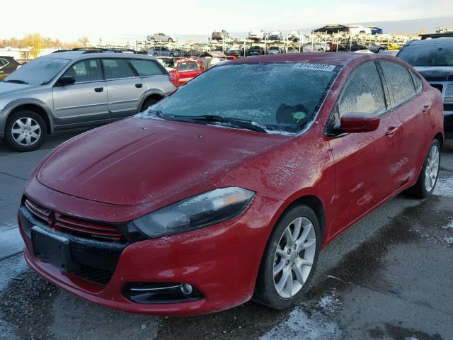 1C3CDFBHXDD648682 - 2013 DODGE DART SXT RED photo 2