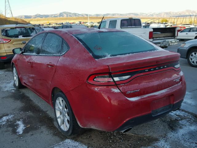 1C3CDFBHXDD648682 - 2013 DODGE DART SXT RED photo 3