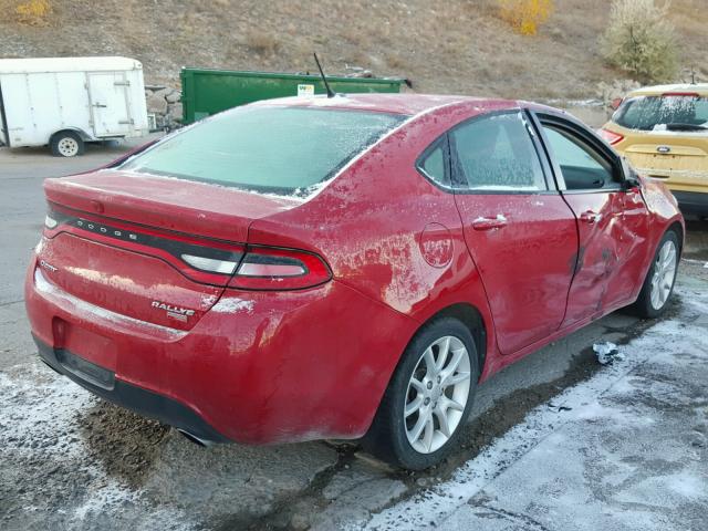 1C3CDFBHXDD648682 - 2013 DODGE DART SXT RED photo 4