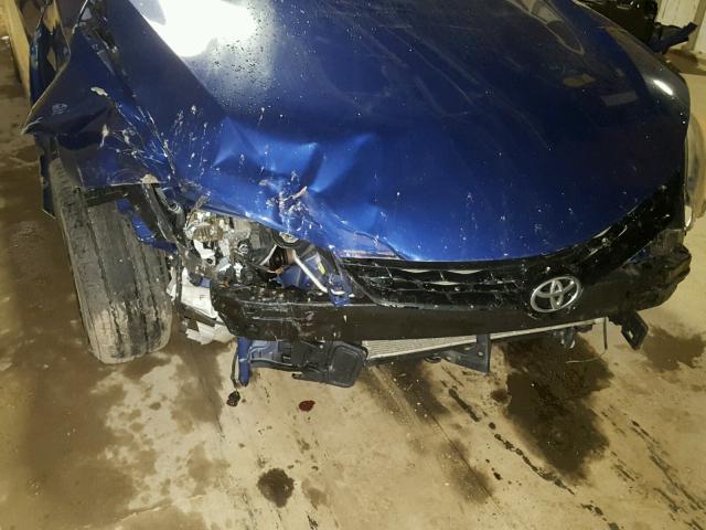 2T1BURHEXEC109760 - 2014 TOYOTA COROLLA L BLUE photo 9