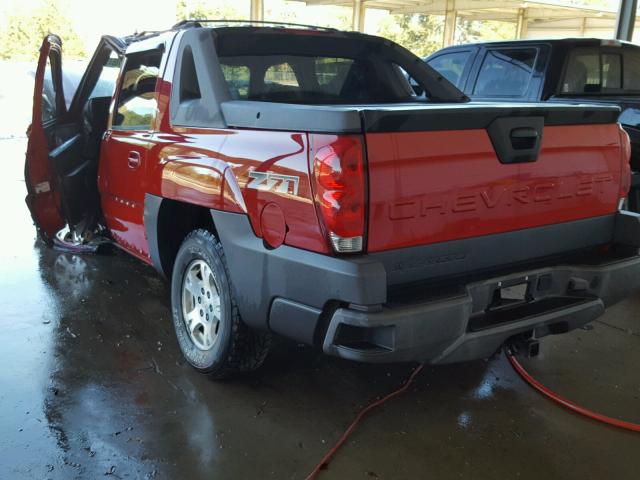 3GNEK12T04G257097 - 2004 CHEVROLET AVALANCHE RED photo 3