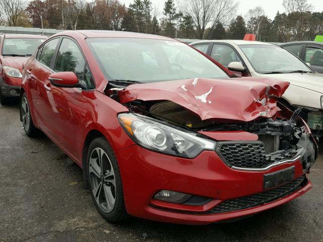 KNAFZ4A88E5068825 - 2014 KIA FORTE EX RED photo 1