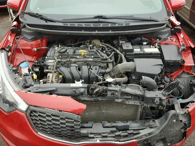 KNAFZ4A88E5068825 - 2014 KIA FORTE EX RED photo 7