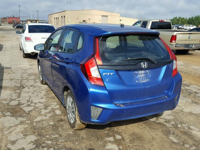 3HGGK5H52FM751226 - 2015 HONDA FIT LX BLUE photo 3