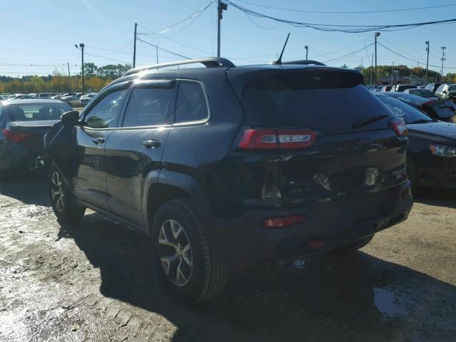 1C4PJMBB5EW161384 - 2014 JEEP CHEROKEE T BLACK photo 3