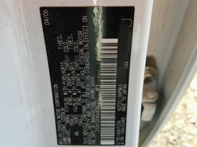 JTLKT324664086731 - 2006 TOYOTA SCION XB 白色 照片 10