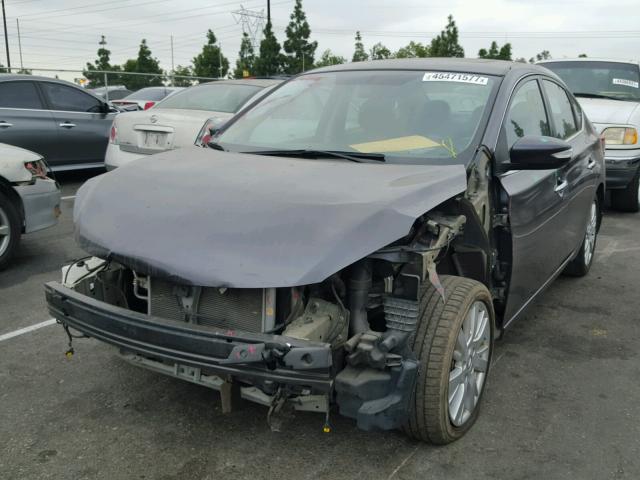 3N1AB7AP0DL687656 - 2013 NISSAN SENTRA S GRAY photo 2