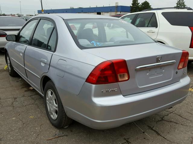 1HGES16632L011644 - 2002 HONDA CIVIC SILVER photo 3