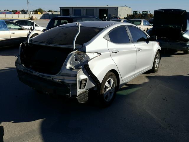 KMHDH4AE6EU191558 - 2014 HYUNDAI ELANTRA SE SILVER photo 4