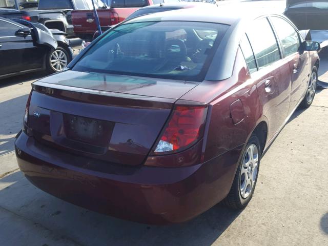 1G8AJ52F83Z144972 - 2003 SATURN ION LEVEL MAROON photo 4