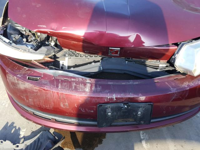 1G8AJ52F83Z144972 - 2003 SATURN ION LEVEL MAROON photo 9