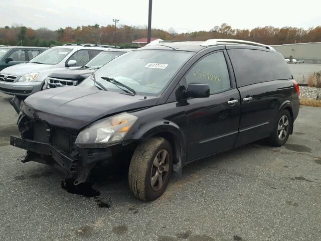 5N1BV28U88N116585 - 2008 NISSAN QUEST S BLACK photo 2