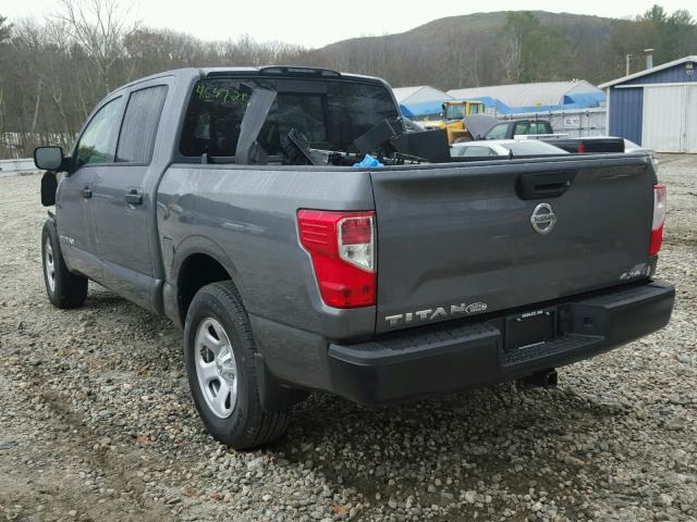 1N6AA1EJ2HN558291 - 2017 NISSAN TITAN S GRAY photo 3