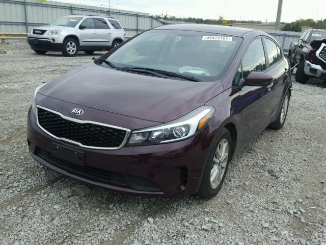 3KPFL4A7XHE008968 - 2017 KIA FORTE LX BURGUNDY photo 2