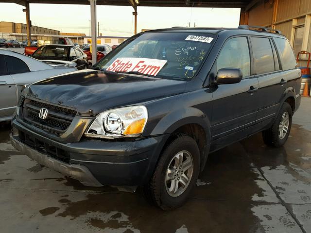 2HKYF18515H537347 - 2005 HONDA PILOT GRAY photo 2