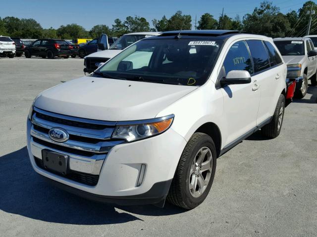 2FMDK3JC7DBA30408 - 2013 FORD EDGE SEL WHITE photo 2