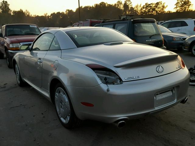 JTHFN48Y230041360 - 2003 LEXUS SC 430 SILVER photo 3