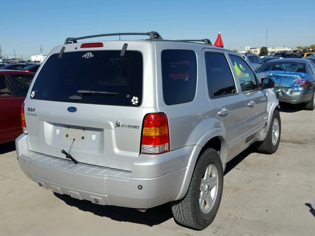 1FMCU96H86KC55300 - 2006 FORD ESCAPE HEV SILVER photo 4