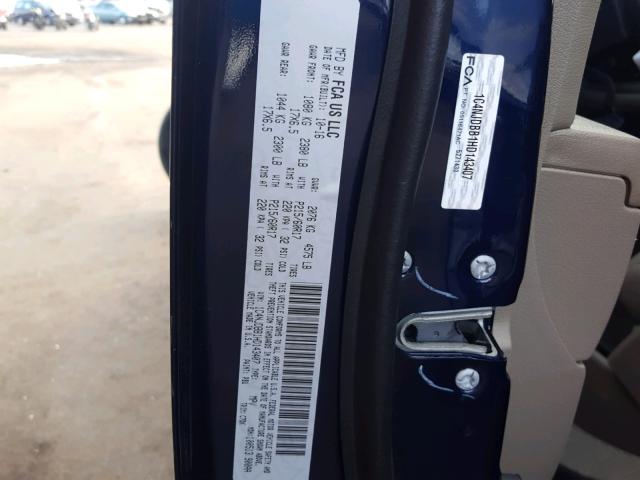 1C4NJDBB1HD143407 - 2017 JEEP COMPASS SP 蓝色 照片 10