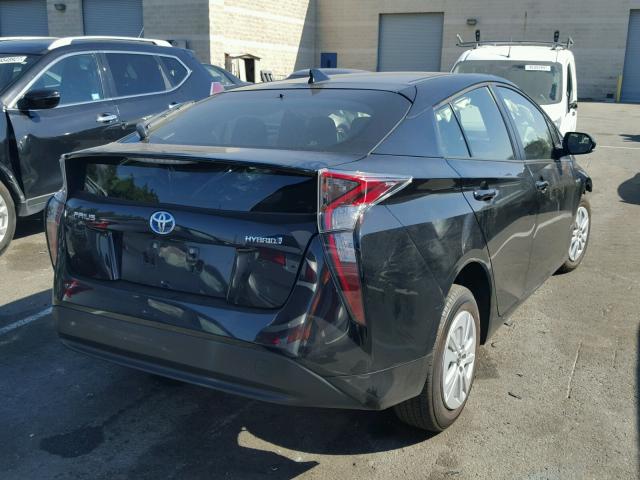 JTDKBRFU8G3023150 - 2016 TOYOTA PRIUS BLACK photo 4