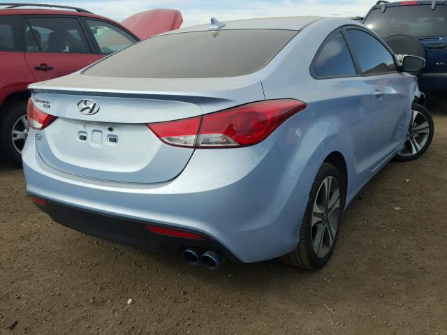 KMHDH6AE5DU005230 - 2013 HYUNDAI ELANTRA CO BLUE photo 4