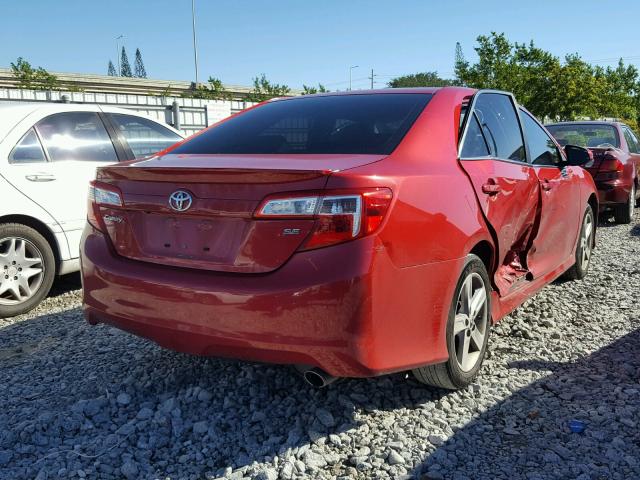 4T1BF1FK8EU808940 - 2014 TOYOTA CAMRY L RED photo 4