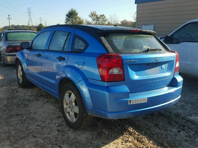 1B3HB48B48D650224 - 2008 DODGE CALIBER BLUE photo 3